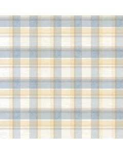 Sunday Blue Tartan Wallpaper Sidewall Chesapeake PUR21536