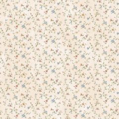 Calico Blue Busy Floral Toss Wallpaper Sidewall Chesapeake PUR44002