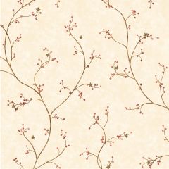 Felicia Rose Star Berry Vine Wallpaper Sidewall Chesapeake PUR44034