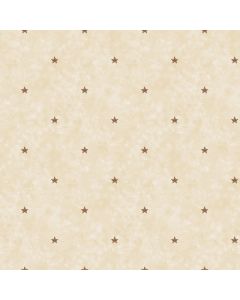 Paulina Wheat Star Toss Wallpaper Sidewall Chesapeake PUR44042
