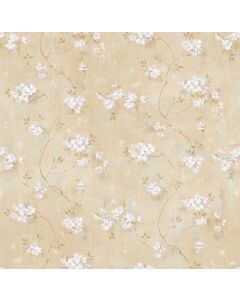 Braham Sand Country Floral Scroll Wallpaper Sidewall Chesapeake PUR44101
