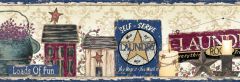 Gidget Blue Country Fun Portrait Wallpaper Border Chesapeake PUR44503B