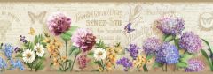 Ellyne Grey Postal Springtime Portrait Wallpaper Border Chesapeake PUR44522B