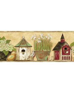 Deedle Sand Sweet Homey Portrait Wallpaper Border Chesapeake PUR44563B