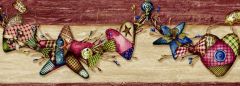 Grandel Wheat Quilted Homespun Swag Wallpaper Border Chesapeake PUR44572B