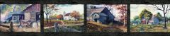 Norm Black Quiet Country Scenes Wallpaper Border Chesapeake PUR44592B