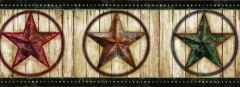 Theo Black Weathered Barn Star Wallpaper Border Chesapeake PUR44661B