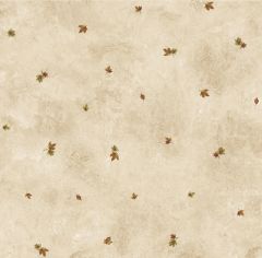 Hunter Wheat Maple Leaf Toss Wallpaper Sidewall Chesapeake PUR49454
