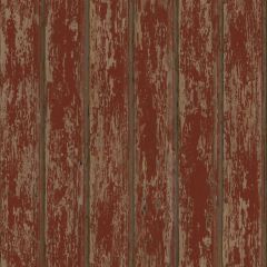 Brax Red Faux Weathered Clapboards Wallpaper Sidewall Chesapeake PUR66103