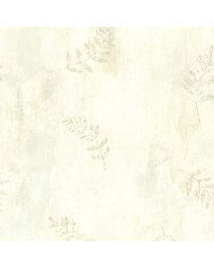 Fern Cottage Cream Leaf Toss Wallpaper Sidewall Chesapeake TLL01402