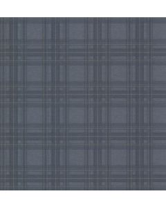 Fox Hollow Navy Plaid Wallpaper Sidewall Chesapeake TLL01411