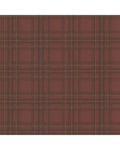 Fox Hollow Dark Red Plaid Wallpaper Sidewall Chesapeake TLL01412
