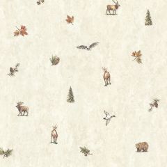 Hiram Fog Animal Toss Wallpaper Sidewall Chesapeake TLL01453