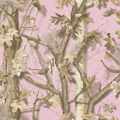 Sawgrass Pink Camo Forest Wallpaper Sidewall Chesapeake TLL01463