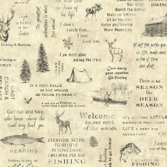 North Hills Beige Script Wallpaper Sidewall Chesapeake TLL01472