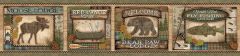 Tugalo Green Bear Paw Lodge Wallpaper Border Chesapeake TLL01561B