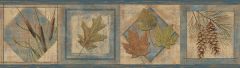 Seminole Navy Greenleaf Wallpaper Border Chesapeake TLL01582B