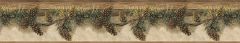 Pomona Chestnut Pine Hill Wallpaper Border Chesapeake TLL01632B