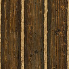 Log Cabin Brown Wood Paneling Wallpaper Sidewall Chesapeake TLL41382