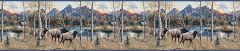 Wakeby Blue Elk River Wallpaper Border Chesapeake TLL50281B
