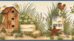 Blue Garden Collectibles Wallpaper Border