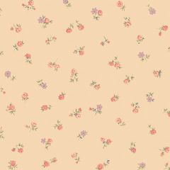 AB27650 Shabby Rose Buds Wallpaper Beige, Red, Purple, Green Abby 3 Norwall Wallcovering