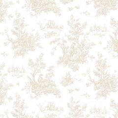 AB27655 Toile Wallpaper Beige Abby Rose 3 Norwall Wallcovering