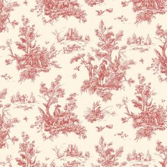AB27657 Toile Wallpaper Red, Ochre Abby Rose 3 Norwall Wallcovering