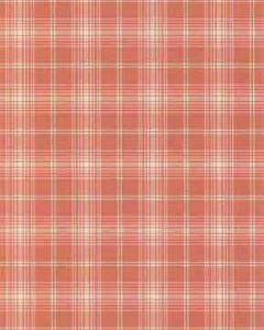 Coral Plaid Wallpaper