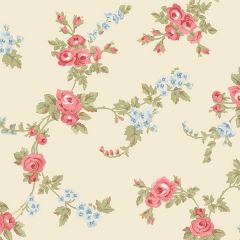 AB42415 Chic Rose Wallpaper Pink, Blue, Cream Abby 3 Norwall Wallcovering