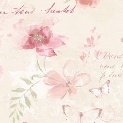 AB42431 Memento Wallpaper Pink, Green, Cream Abby Rose 3 Norwall Wallcovering