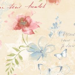 AB42432 Memento Wallpaper Cream, Beige, Ochre, Red, Blue Abby Rose 3 Norwall Wallcovering