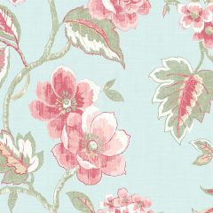 AB42435 Chloe Wallpaper Teal, Pink, Green Abby Rose 3 Norwall Wallcovering