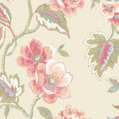 AB42437 Chloe Wallpaper Cream, Pink, Green Abby Rose 3 Norwall Wallcovering