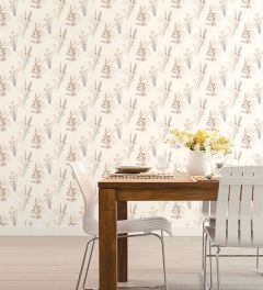 AB42446 Flora Wallpaper Beige, Grey Abby Rose 3 Norwall Wallcovering
