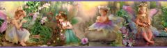 Esmeralda Blue Fairyland Portrait Wallpaper Border Chesapeake BBC94082B