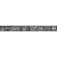 Country Keepsakes Laundry Chalkboard Border Wallpaper
