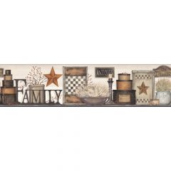 Country Keepsakes Family Shelf Border Wallpaper