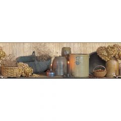 Country Keepsakes Hydrangea Border Wallpaper