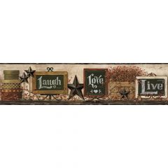 Country Keepsakes Country Chalkboard Shelf Border Wallpaper