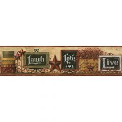 Country Keepsakes Country Chalkboard Shelf Border Wallpaper