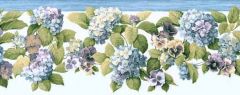 Pansies and Hydrangea Wallpaper Border