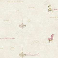 American Classics Script/chair Sidewall Wallpaper