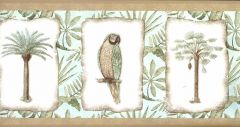 Tropical Parrot Wall Paper Border