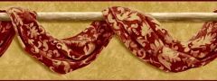 Red Scroll Swag Wallpaper Border