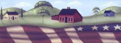 Americana Flag Wallpaper Border