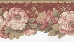 Rose Floral Laser Wallpaper Border