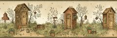 Twain Sand Garden Outhouse Portrait Wallpaper Border Chesapeake BBC65022B