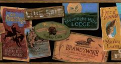 Black Outdoors Plaque Wallpaper Border