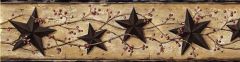 George Sand Tin Star Trail Wallpaper Border Chesapeake BBC65362B